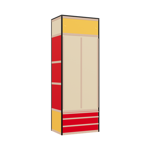 [400533405] Wardrobe (220.8x80x52 cm)