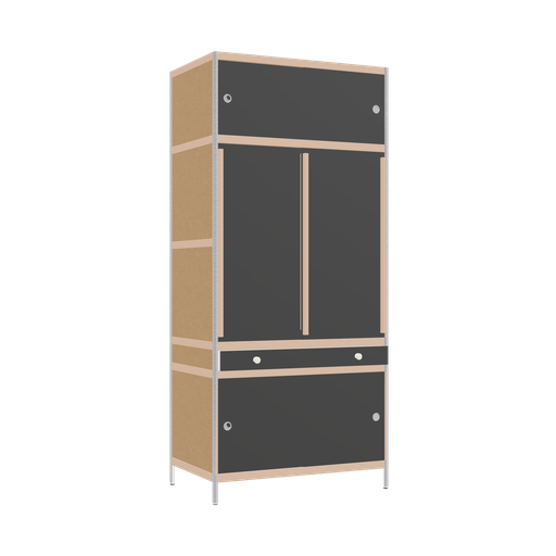 [400534741] Kleerkast (223x100x62 cm)