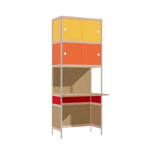 [400535242] Bureau débordant (206.5x80x63.6 cm)