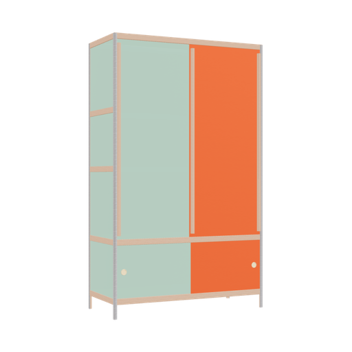 [400536036] Kleerkast (198x120x52 cm)