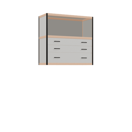 [400536418] Zwevende kast (96x100x42 cm)