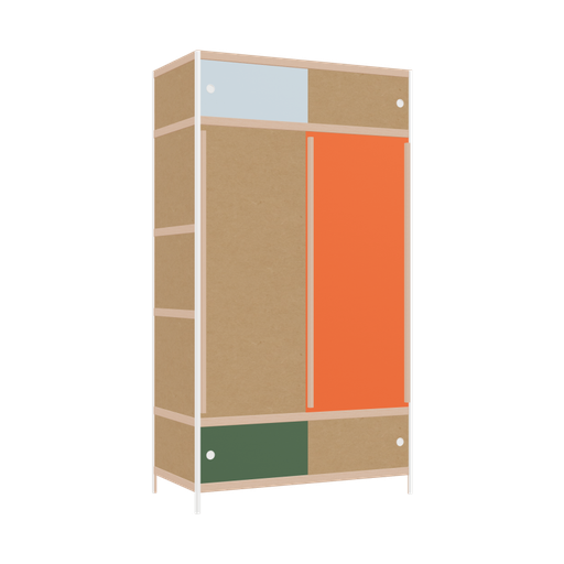 [400536546] Kleerkast (219x120x62 cm)