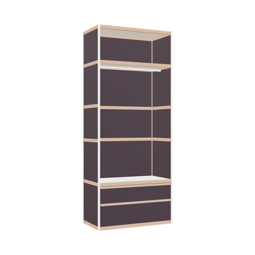 [400538009] Kleerkast (239x100x52 cm)