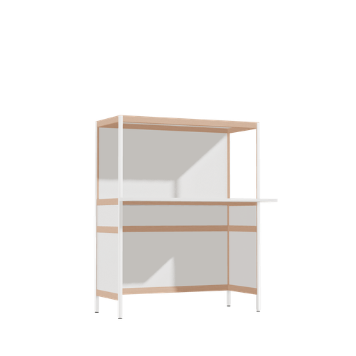 [400538223] Overhangend bureau (124.5x100x63.6 cm)