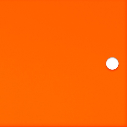 Mandarine translucent acrylic door