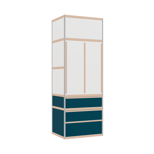 [400541286] Kleerkast (222x80x62 cm)