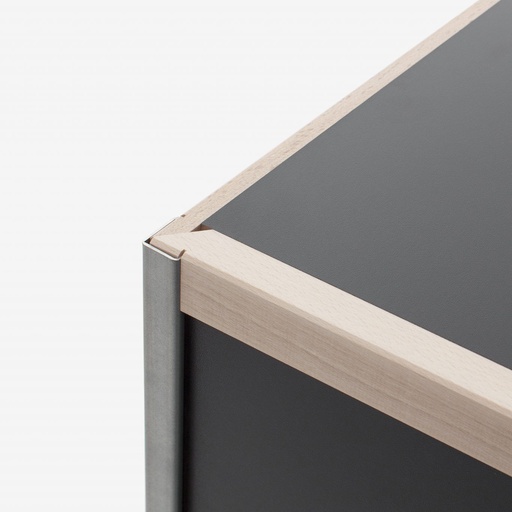 Black MDF shelf panel