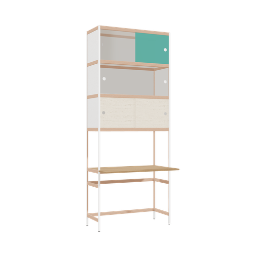 [400542150] Overhangend bureau (247.5x100x63.6 cm)