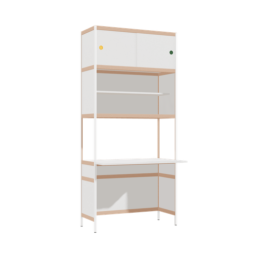 [400542157] Overhangend bureau (216.5x100x63.6 cm)