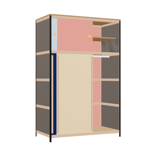 [400542228] Wardrobe (185.8x120x62 cm)