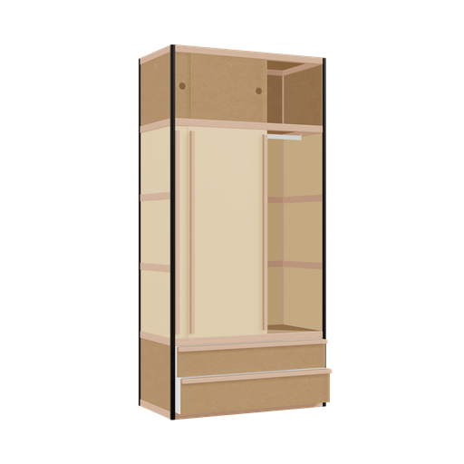 [400542807] Wardrobe (209x100x52 cm)