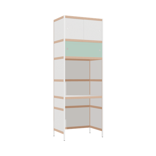 [400543235] Bureau intégré (221x80x52 cm)