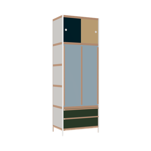 [400543627] Kleerkast (229x80x52 cm)