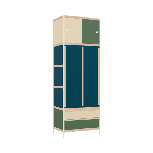 [400543673] Kleerkast (229x80x52 cm)