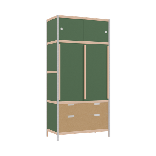 [400543686] Kleerkast (208x100x52 cm)