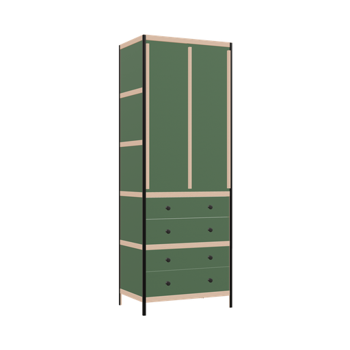 [400543941] Kleerkast (219x80x52 cm)