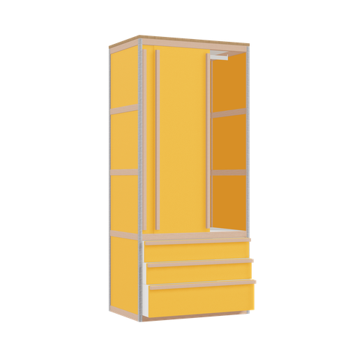 [400544108] Kleerkast (179.8x80x52 cm)
