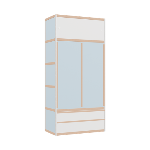 [400544159] Kleerkast (209x100x52 cm)