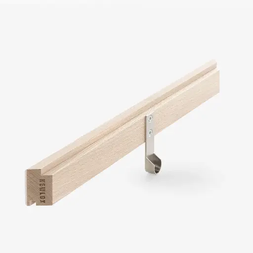 Upper side crosspiece with support for wardrobe